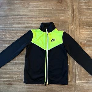 Boys Nike jacket, black and neon yellow, size 7